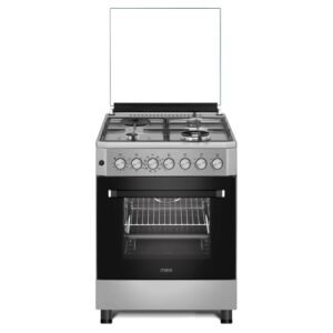 MIKA Standing Cooker, 60cm x 60cm, 3 Gas Pool Jet Burners (1 Wok) + 1 RAPID Hot Plate, FLAME FAILURE SAFETY, Auto Ignition, 10 Function Electric Oven (Air Fry+Convection Fan), Rotisser-Techhub ltd HASTMI050