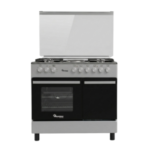 rc_396_1_ Ramtons 4 Gas + 2 Electric 90cm x 60cm Silver Cooker (FS BC)